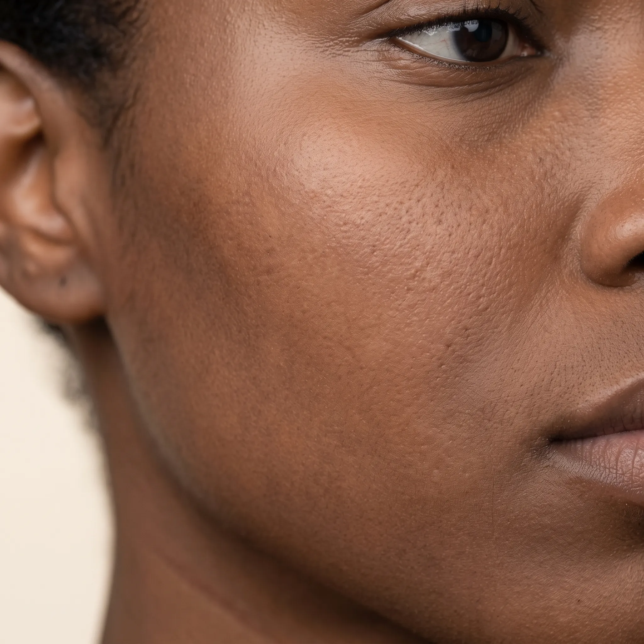 The same cheek with noticeably more even tone after a course of treatment